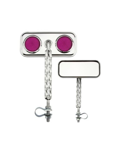 Rectangle Double Square Twisted Mirror Chrome...